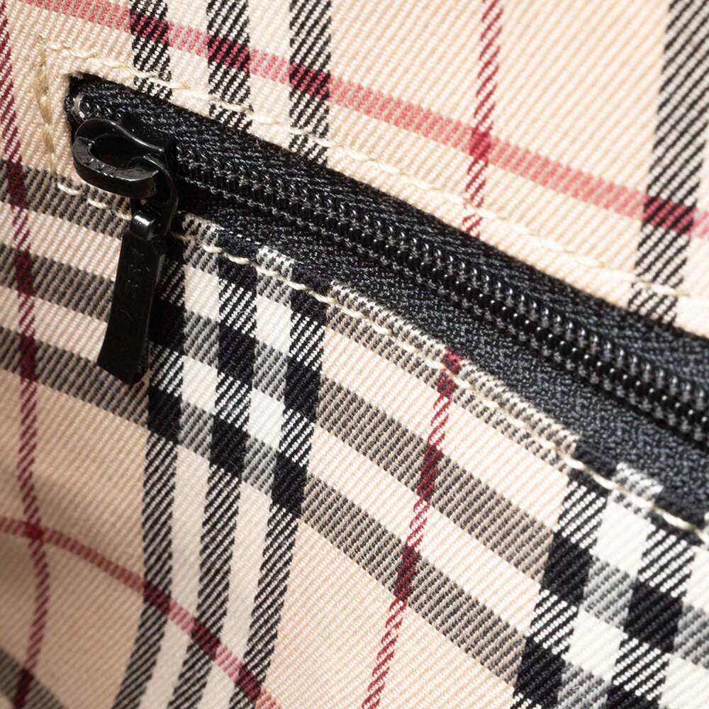 Burberry Shoulder Bag Leather Black Check Women's - Picture 13 of 16